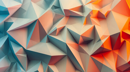 An eye-catching image with a striking orange geometric pattern softened by a calm and neutral background