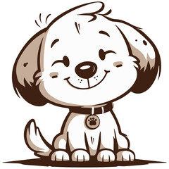 cute dog smile svg
