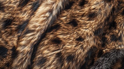 Close-up of textured animal fur with distinctive striped and spotted patterns