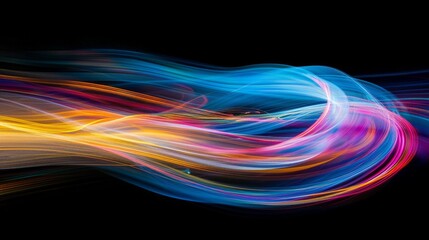 Dreamy Light Trails: Abstract Long Exposure in Vibrant Colors