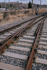 Fototapeta premium 線路の切り替えポイント