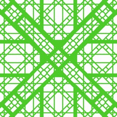 pattern of  square shapes with green line