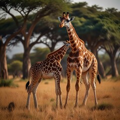 Obraz premium giraffe in the savannah
