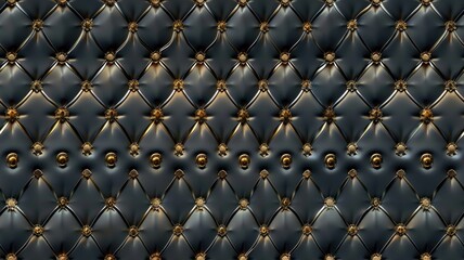 Repeating pattern with tufted button design reminiscent of luxurious upholstery
