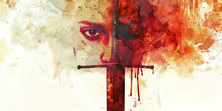 Fear of Retribution: The Sword of Damocles and Hanging Threat - Picture the sword of Damocles hanging over someone's head, illustrating the constant fear of retribution in cults