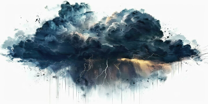 Fear Tactics: The Dark Cloud and Thunderstorm - Picture a dark cloud with lightning and thunder, illustrating the fear tactics used by evil cults to control their followers