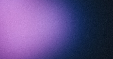 Purple blue black grainy color gradient background, abstract dark banner design, noise texture. Summer poster design.