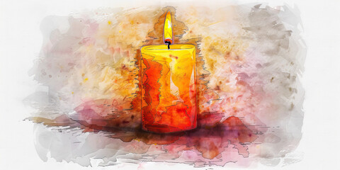 Rituals of Mourning: The Candle and Flickering Flame - Imagine a candle with a flickering flame, illustrating the rituals of mourning and remembrance that are often part of religious practices