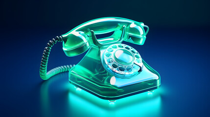 Telephone Receiver Icon 3d - obrazy, fototapety, plakaty