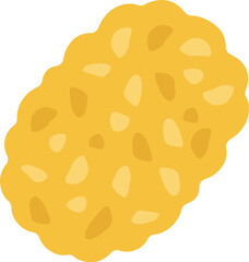 惣菜のコロッケのアイコンのイラスト