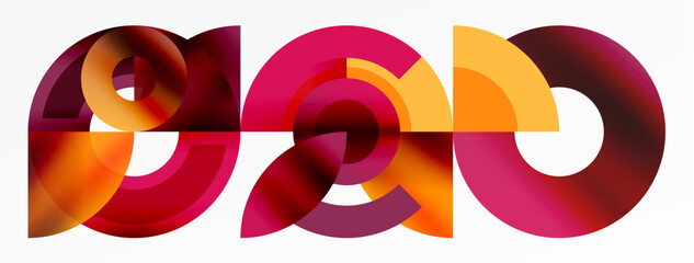 the letter o is made of colorful circles on a white background . High quality