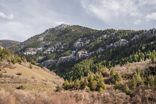 Logan Canyon Mountain Tops Utah