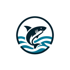 shark logo icon vector illustration