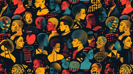 African American History Month pattern