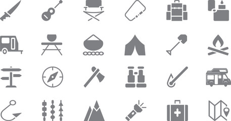 Business seo and promotion line icons collection