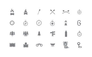 Business seo and promotion line icons collection