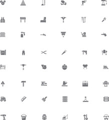 Business seo and promotion line icons collection