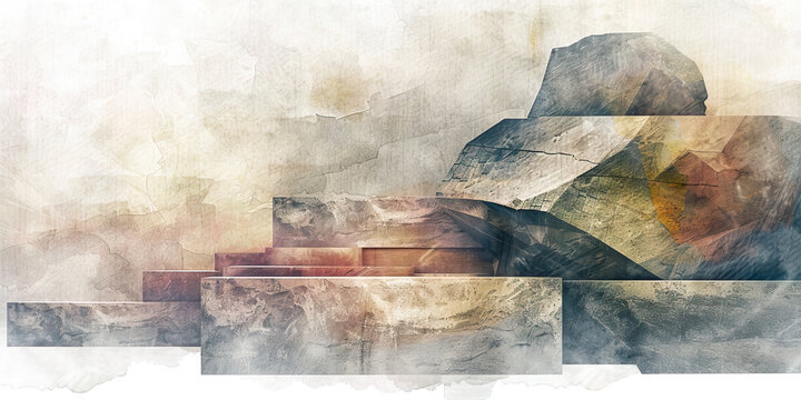 Spiritual Foundations: The Solid Rock and Building Blocks - Picture a solid rock as the foundation for a building, illustrating the importance of strong spiritual foundations in religion