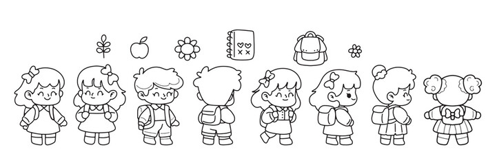 School Kids: Cute School Illustrations 