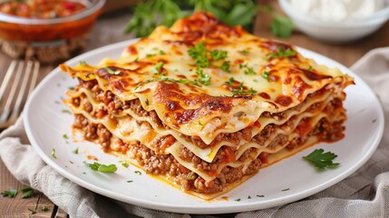 Homestyle Lasagna with Savory Beef Bolognese Sauce
