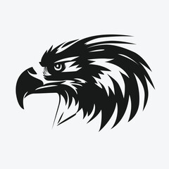 eagle head Logo 2-Black and White