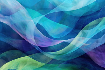 abstract background, shapes in blues and green, wave wallpaper, patterns lines and swirling shape - 793517177
