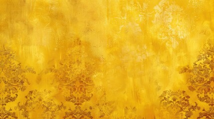 Old yellow wall paper abstract design background