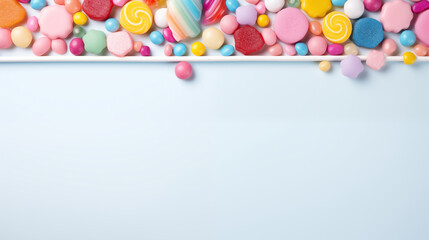 A whimsical frame featuring hot air balloons and clouds, perfect for adventurous themes, with a blank center space for text