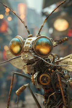 The SteamPunk Mosquito Heist A team of tiny, steampunk mosquitoes planning a heist to steal a valuable steampowered artifact  8K , high-resolution, ultra HD,up32K HD