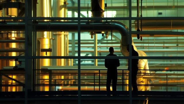 Peering through a window of a large industriallooking building one can see scientists and engineers working together to develop new and innovative ods for producing biofuel from algae. .