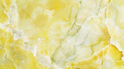 An ultra HD image of a lemon yellow marble texture with bright white and soft green veins, bringing a cheerful and sunny disposition.