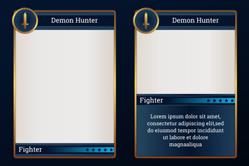 game card border template with classic mediaval style for game items and characters  © Farhan