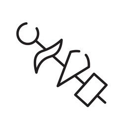 bbq food spring line icon