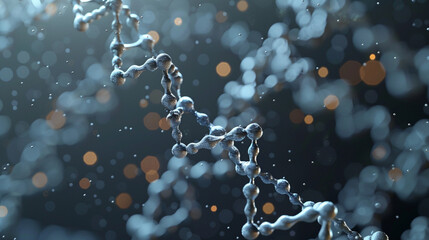 : A 3D rendering of the molecular structure of DNA, - obrazy, fototapety, plakaty
