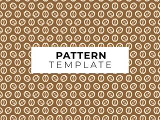 Coffee bean abstract pattern template background 