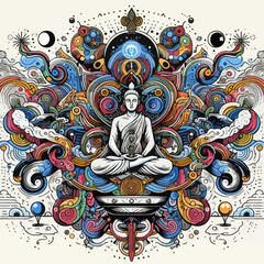 abstract painting karma vector