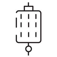 Obraz premium Festival Lantern Chinese Line Icon