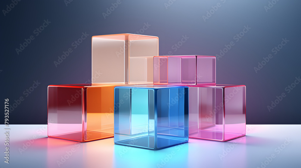 Wall mural software ui mockup 3d