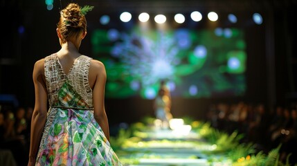 Eco-friendly fashion show runway