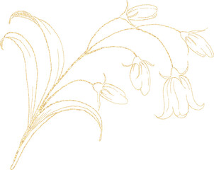 Luxury Golden Bluebell Flower