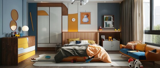 The kids bedroom in a nice home --ar 7:3 --v 6.0 - Image #4 @kashif320