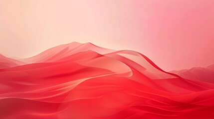 Sleek red gradation with a minimalistic flair, perfect for a clean and modern background, expansive and airy feel - obrazy, fototapety, plakaty