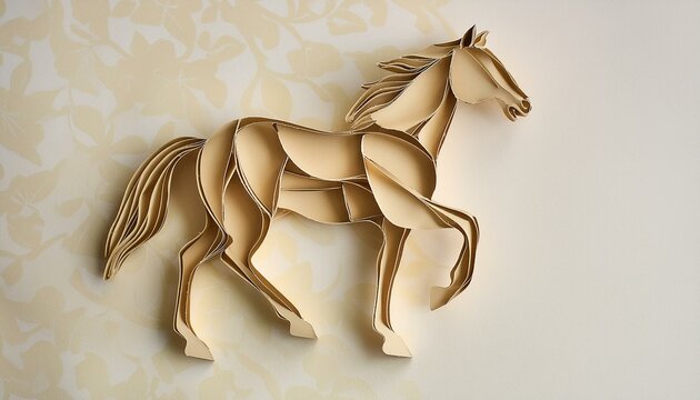 statue of a person in a dress, panel wall art, marble background with horse silhouette