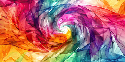 The Kaleidoscope of Emotions: The Swirling Colors and Shifting Patterns - Picture swirling colors and shifting patterns, symbolizing the kaleidoscope of emotions and sensations experienced - obrazy, fototapety, plakaty