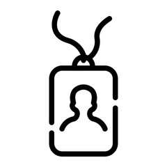 id card Line Icon