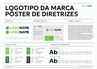 premium Brand Guidelines banner design in Brazilian Portuguese