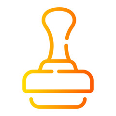 stamp Line Gradient Icon