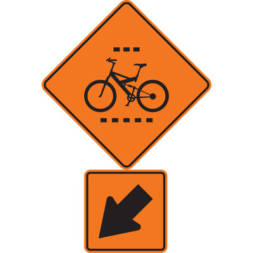ubicaci&oacute;n de cruce de ciclistas, icono, vector, se&ntilde;al de prevenci&oacute;n, s&iacute;mbolo, se&ntilde;al color naranja, silueta, ilustraci&oacute;n, pictograma, rombo, preventivo, naranja, se&ntilde;ales, imagen, indicar, norma, normat
