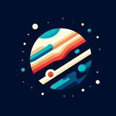 Naklejka premium Jupiter planet icon.