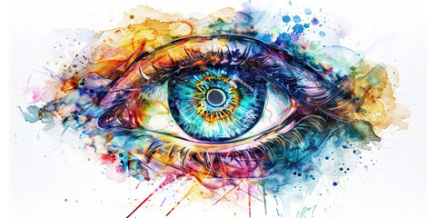 The Psychedelic Vision: The All-Seeing Eye and Cosmic Insights - Visualize an all-seeing eye with cosmic insights, symbolizing the deep understanding and revelations often gained through psychedelic